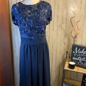 Floor length sheath plus gown with lace bodice. NWT size 18W